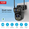Binocular Gun Ball Linkage Integrated Wireless Surveillance Camera