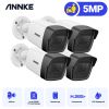 ANNKE C500 HD 5MP POE IP Camera 4PCS 5MP Security Camera Outdoor Indoor With Audio Recording Video 5MP Surveillance Cameras Kits
