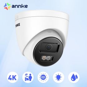 ANNKE 8MP IR Network Turret IP Camera with human Vehicle Detection 4MM Built-in microphone 4K Security Surveillance cameras
