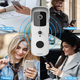 Smart Home Video Doorbell WiFi Outdoor Wireless Door bell Waterproof Battery Intercom Google Alexa Door Phone Camera (Color: option 2, Plug Type: US PLUG)