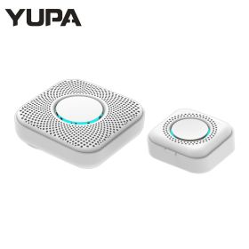 433MHZ Wireless Smart Doorbell LED Light 36 Songs Welcome Home Security EU US Pulg Button Doorbell (Color: A, Plug Type: US PLUG)