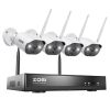 ZOSI 3MP Wireless Security Cameras System with 8channel H.265 2K CCTV NVR & 3MP HD Outdoor IP Camera WiFi Video Surveillance Kit