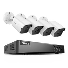 ANNK H.265+ 5MP Lite Ultra HD 8CH DVR CCTV Security System Outdoor 5MP EXIR Night Vision Camera Video Surveillance Kit (Color: 4 PCS Kits, Build-in HDD: 1T)