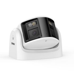 Annke 180° Panoramic Security Camera 265+ 6MP Dual Lens 2.8MM IP Camera POE CCTV Video Surveillance Outdoor Audio Warning Alarm (Sensor Size: 8MP Dual Lens)
