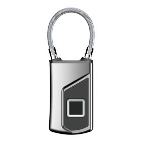 2023 NEW Electronic Padlock Fingerprint Lock USB Rechargeable Smart Keyless Security Locker Home Luggage Dormitory Door Lock (Color: Fingerprint Lock A)
