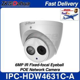 Dahua IP Camera Security 6MP IPC-HDW4631C-A Camara Surveillance Night Vision IR PoE Built-in Mic (Sensor Size: NO Logo, Focus: 2.8mm)