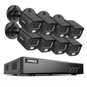 ANNK H.265+ 5MP Lite Ultra HD 8CH DVR CCTV Security System 8PCS Outdoor 5MP EXIR Night Vision Camera Video Surveillance Kit (Color: 3K CMOS Camera, Build-in HDD: nan)