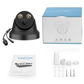 Hikvision Compatible ColorVu Black 5MP Dome POE IP Camera 8MP Home Security CCTV Camera 30m H.265 P2P Plug&play IPC (Sensor Size: 8MP Black ColorVu, Focus: 2.8mm)