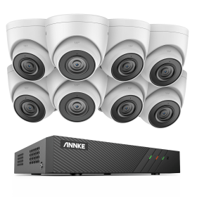 ANNKE 8CH FHD 5MP POE Network Video Security System H.265+ 6MP NVR With 5MP Weatherproof Surveillance POE Cameras With Audio in (Color: I51DS08, Build-in HDD: 2T)