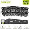 SANNCE 16CH 1080N DVR 1080P Security camera CCTV system 12pcs 1080P CCTV Cameras P2P Outdoor Waterproof Video Surveillance kit