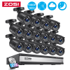 ZOSI 16CH Outdoor Security Camera System 1080P 8Channel H.265+ CCTV DVR Set 2MP Home Wired Video Surveillance Cameras Kit