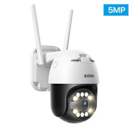 ZOSI C296 5MP/8MP PTZ WiFi Camera Person Vehicle Package Detect Wireless CCTV Video Surveillance Camera Home Security Protection (Sensor Size: 5MP without TF Card)