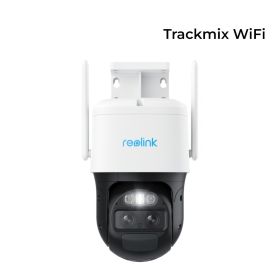 Reolink Trackmix Series WiFi 4K Outdoor Security Camera Dual-Lens Motion Tracking 8MP PTZ Cam 6X Zoom AI Human Detect IP Camera (Sensor Size: Trackmix WiFi, Focus: 2.8mm)