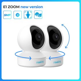 Reolink E1 Zoom PTZ 5MP HD PTZ 2.4/5G WiFi Indoor Home 3X optical zoom Baby Monitor Surveillance Security Video WiFi IP Camera (Sensor Size: new E1 zoom 2pcs)