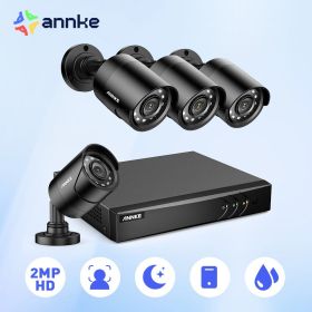 ANNKE 8CH 5in1 5MP Lite DVR HD Video Surveillance System H.265+ With 4PCS Weatherproof Outdoor 2MP Security Camera Home CCTV Kit (Build-in HDD: 1T)