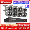 Techage 8CH 5MP HD POE CCTV Security Camera System Home Video Surveillance NVR Kit Face Detection Outdoor IP Camera Set Xmeye