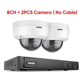 ANNKE 8CH 4K Ultra HD POE Network Video Security System 8MP H.265 NVR With 4/8pcs 8MP Weatherproof IP Camera CCTV NVR Kit (Color: 8CH 2PCS NVR Kit, Build-in HDD: 1T)