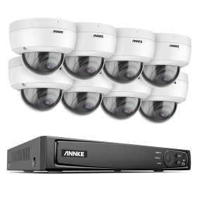ANNKE 8CH 4K Ultra HD POE Network Video Security System 8MP H.265 NVR With 4/8pcs 8MP Weatherproof IP Camera CCTV NVR Kit (Color: 8CH 8PCS NVR Kit, Build-in HDD: 4T)
