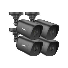 SANNCE 1080P HD 2PCS 4PCS Outdoor Bullet Weatherproof TVI Cameras Home Video Security Cameras Kit CCTV Surveillance Smart IR Kit (Color: 4pcs T1GN)
