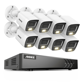 ANNKE H.265+ 8CH 5MP DVR Security Surveillance Kits 8pcs 5MP PIR Outdoor Cameras IP67 Weatherproof DVR SECUR Camera System Alarm (Color: 8CH DVR 8Pcs Kits, Build-in HDD: 2T)