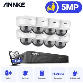 ANNKE 6MP NVR PoE IP Camera Security System 8Pcs 5MP Night Vision Micphone IP67 Waterproof Outdoor Indoor CCTV Surveillance Kit (Build-in HDD: 2T)