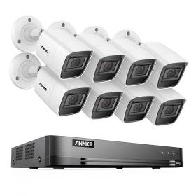 ANNKE 4K Ultra HD 16CH DVR Security Camera System with 8PCS Full Color Night Vision Home Outdoor Indoor CCTV Surveillance Kit (Color: 16CH 8Pcs Kits, Build-in HDD: nan)
