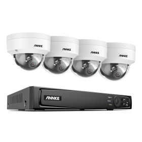 ANNKE 8CH 4K Ultra HD POE Network Video Security System 8MP H.265+ NVR With 8pcs 8MP Weatherproof IP Camera CCTV Security Kit (Color: 4Pcs Camera, Build-in HDD: 2T)