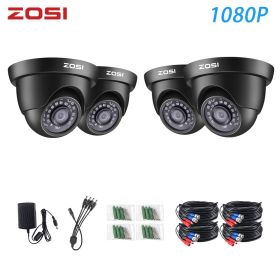 ZOSI 1080P TVI CCTV Video Surveillance Home Security Nightvision Waterproof Dome Camera for System DVR Kits 2MP (Sensor Size: White)