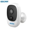 ESCAM G08 1080P Wireless Battery Rechargeable PIR IP Camera Solar Panel Audio Card Cloud Storage Security Video Recorder