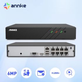 ANNKE 8CH 6MP POE Video Recorder H.265+ NVR For HD POE 2MP 3MP 4MP 5MP 6MP IP POE Cameras Home Surveillance Security System Kit (Build-in HDD: 2T)