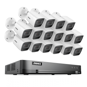 ANNKE 4K Ultra HD 16CH DVR Security Camera System with 8PCS Full Color Night Vision Home Outdoor Indoor CCTV Surveillance Kit (Color: 16CH 16Pcs Kits, Build-in HDD: 1T)