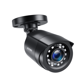 ZOSI HD 1080P 2MP H.265 4-in-1 CCTV Video Home Security IR Night Vision Weatherproof Bullet Camera for Surveillance System (Sensor Size: Black)