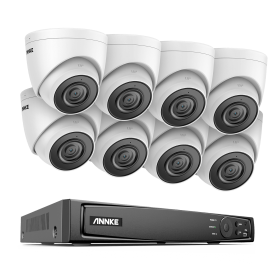 ANNKE 8CH 5MP Ultra HD POE Network Video Security System 5MP H.265+ NVR Kits 4Pcs 5MP IP Camera CCTV Video Surveillance Protect (Color: 8CH 8PCS NVR Kit, Build-in HDD: 1T)