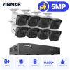 ANNKE 5MP POE Video Security Camera System Smart Home Video Surveillance H.265+ Night Vision IR Network Two Way Audio Cameras