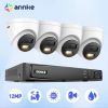 ANNKE Smart Home Dual Light Smart CCTV Camera Video Surveillance Kit 12MP POE Camera WIth 4K NVR 8CH NVR Outdoor Built-in mic