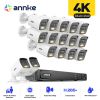 ANNKE 4K 8MP CCTV Security Protection Cameras Smart Dual Light Video Surveillance Home Camera H.265+ 16CH 8MP NVR Camera IP67
