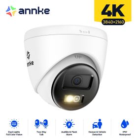 ANNKE 4K Smart Dual-Light Network Camera 8MP Two-way Audio Security IP Camera Smart Home Support flashing/Audio alarm IP67 (Sensor Size: Type 2)