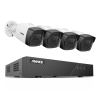 ANNKE 5MP PoE IP Security Camera System 4pcs Dome Cameras 6MP NVR Night Vision Mic IP67 Outdoor Indoor CCTV Surveillance