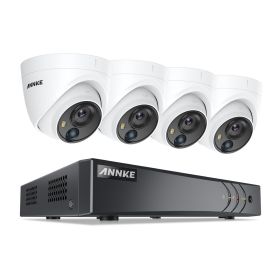 ANNK H.265+ 5MP Lite Ultra HD 8CH DVR CCTV Security System 8PCS Outdoor 5MP EXIR Night Vision Camera Video Surveillance Kit (Color: 4Pcs Camera kits, Build-in HDD: 2T)