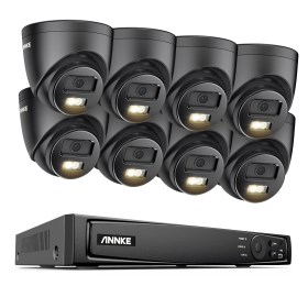 Annke 8CH 8MP NVR Dual Light Audio Fixed Bullet Camera Human Vehicle Detection HD IP Security Camera Poe CCTV Video Surveillance (Color: 8CH 8Pcs Kits I51EH, Build-in HDD: 2T)