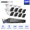 ANNK H.265+ 5MP Lite Ultra HD 8CH DVR CCTV Security System 8PCS Outdoor 5MP EXIR Night Vision Camera Video Surveillance Kit