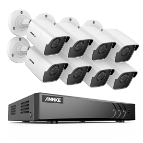 ANNK H.265+ 5MP Lite Ultra HD 8CH DVR CCTV Security System 8PCS Outdoor 5MP EXIR Night Vision Camera Video Surveillance Kit (Color: 8Pcs Camera kits, Build-in HDD: nan)
