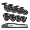 ZOSI 16CH 2MP Video Surveillance System H.265+ 16Channel HD-TVI CCTV DVR with 1080P Outdoor Indoor Night Vision Security Cameras