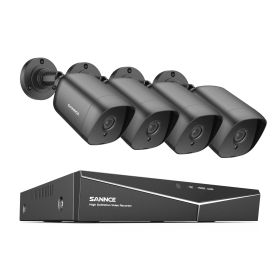 SANNCE 4CH DVR CCTV System 2PCS/4PCS 2MP IR Outdoor Security Cameras 1080P TVI CCTV DVR 1280TVL Surveillance Kit (Color: 4Pcs Camera, Build-in HDD: nan)