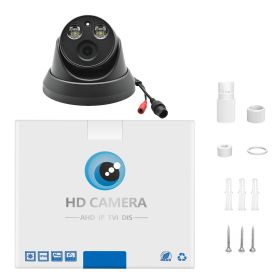 Hikvision Compatible ColorVu 5MP Dome POE IP Camera 8MP Black Home Security CCTV Camera IR 30m H.265 P2P Plug&play IPC (Sensor Size: 5MP Black, Focus: 2.8mm)