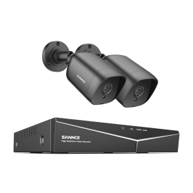 SANNCE 4CH DVR CCTV System 2PCS/4PCS 2MP IR Outdoor Security Cameras 1080P TVI CCTV DVR 1280TVL Surveillance Kit (Color: 2Pcs Camera, Build-in HDD: 2T)