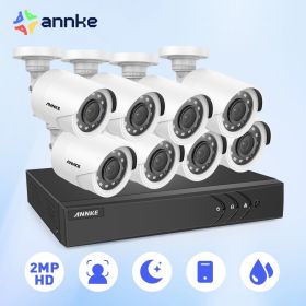 ANNKE 8CH 5MP Lite 5in1 DVR 2MP HD Video Surveillance System H.265+ With 8X TVI Bullet Waterproof Outdoor Security Cameras CCTV (Build-in HDD: 4T)