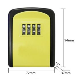 Wall Mount Key Storage Secret Box Organizer 4 Digit Combination Password Security Code Lock No Key Home Key Safe Box caja fuerte (Color: F)