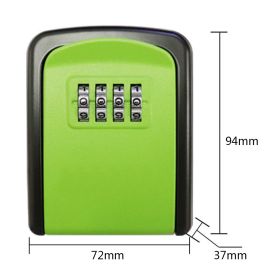 Wall Mount Key Storage Secret Box Organizer 4 Digit Combination Password Security Code Lock No Key Home Key Safe Box caja fuerte (Color: G)