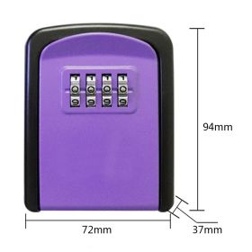 Wall Mount Key Storage Secret Box Organizer 4 Digit Combination Password Security Code Lock No Key Home Key Safe Box caja fuerte (Color: H)